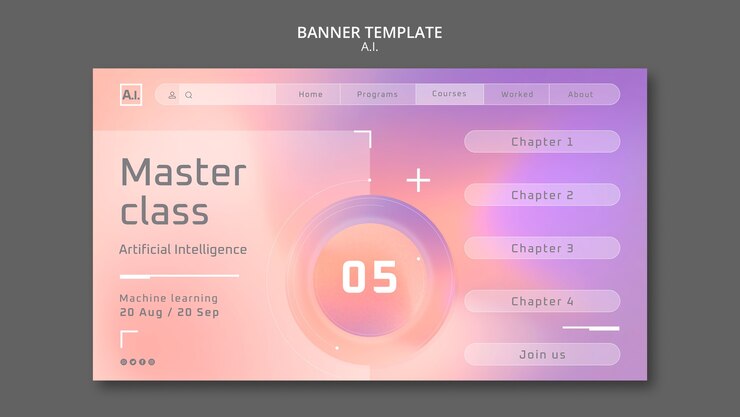 मुफ़्त PSD gradient artificial intelligence template