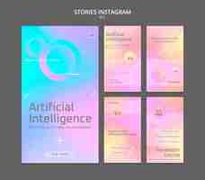 Free PSD gradient artificial intelligence template