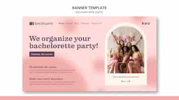 Free PSD gradient bachelorette party design template