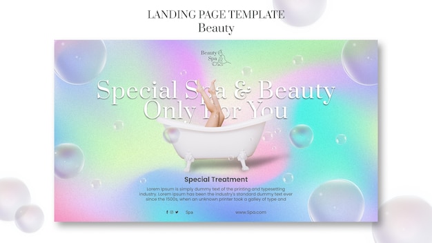Free PSD gradient beauty template