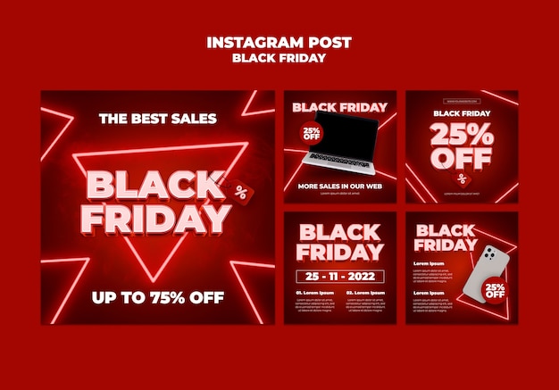 Gradient black friday template design