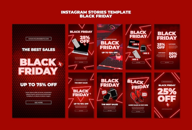 Gradient black friday template design