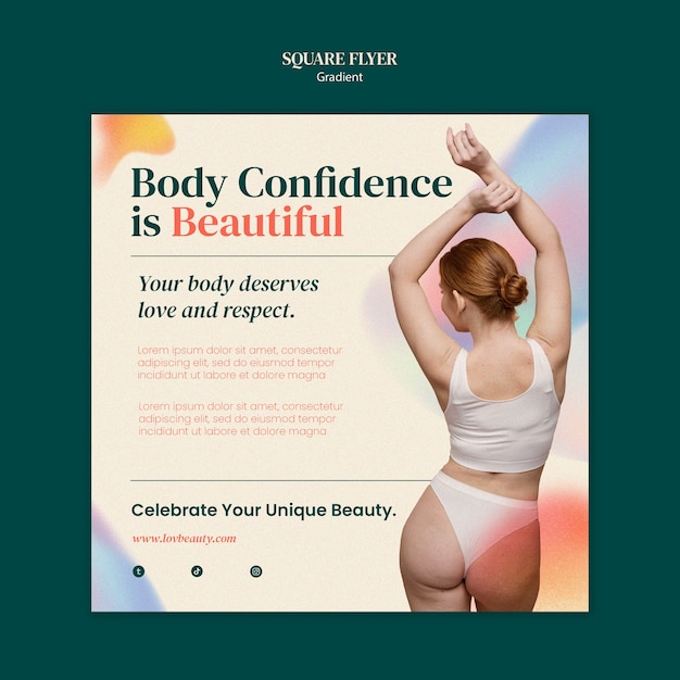 Free PSD gradient body positive template design