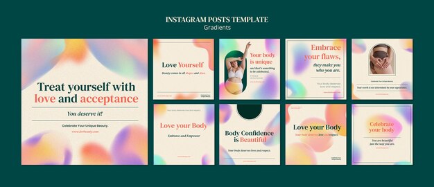 Gradient body positive template design