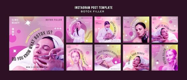 Free PSD gradient botox template