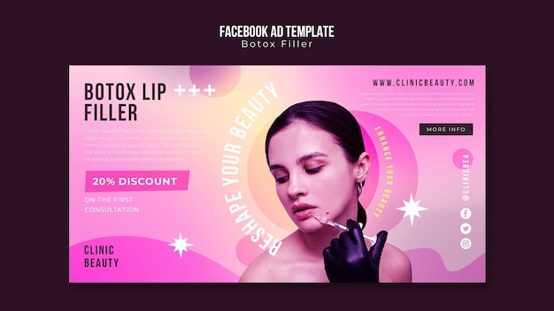 Free PSD gradient botox template