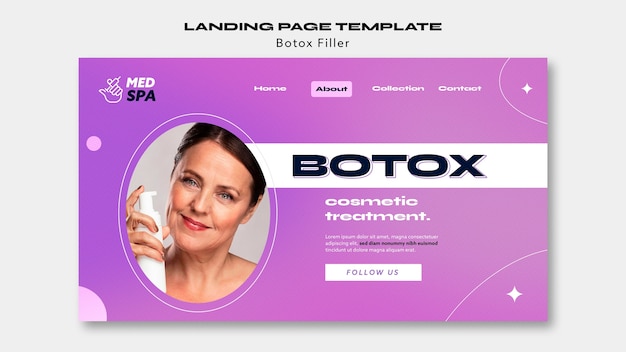 PSD gratuito modello di botox sfumato