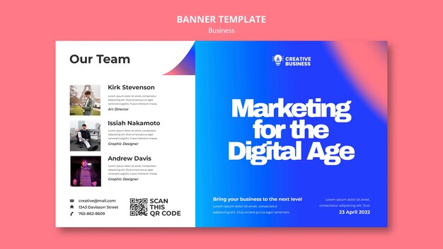 Gradient business banner template