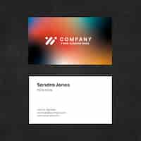 Free PSD gradient business card template psd for tech company in modern style