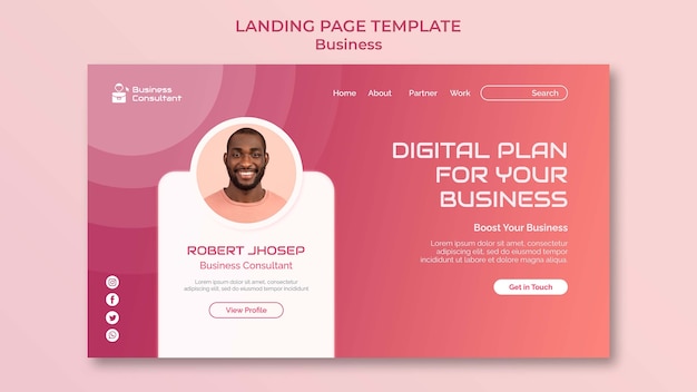 Gradient business design template