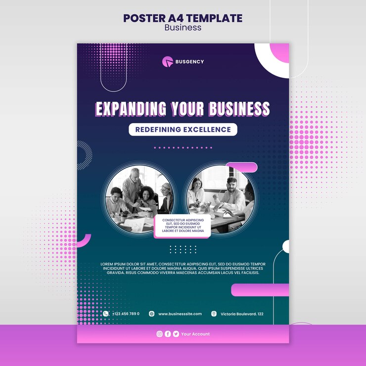 Free PSD gradient business design template