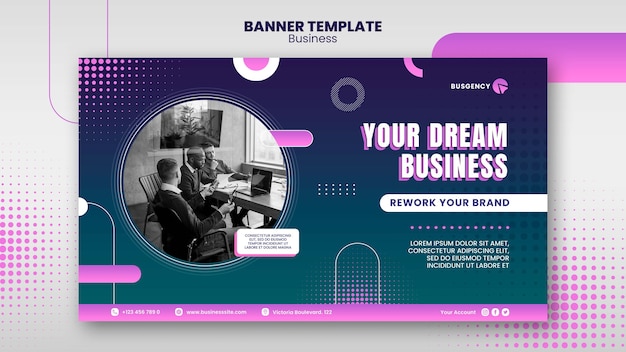 Free PSD gradient business design template