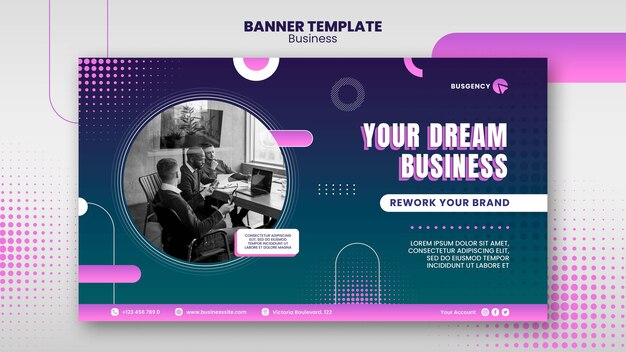 Gradient business design template