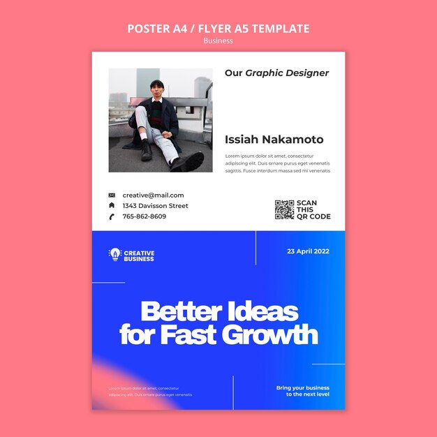 Gradient business poster template