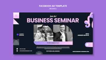 Free PSD gradient business solutions facebook template