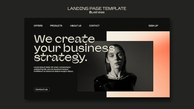 PSD gratuito design del modello di business gradiente