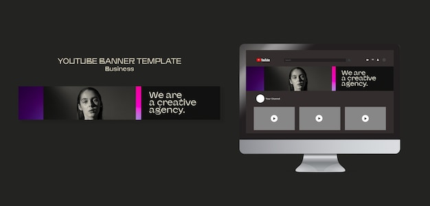 Free PSD gradient business template design