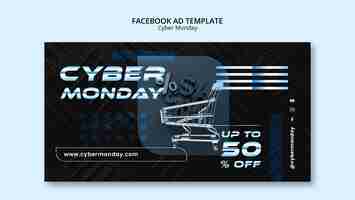 PSD gratuito modello gradiente cyber monday