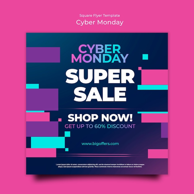 Gradient cyber monday template