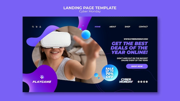 Gradient cyber monday template