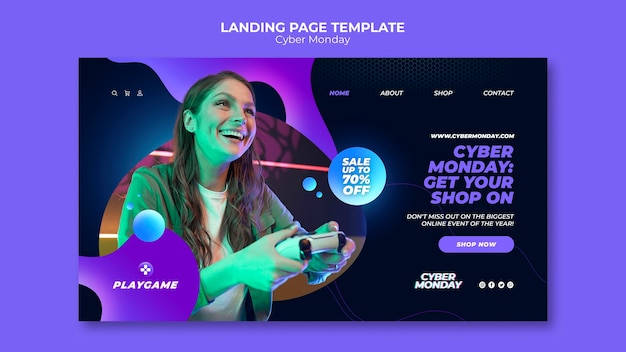 Gradient cyber monday template
