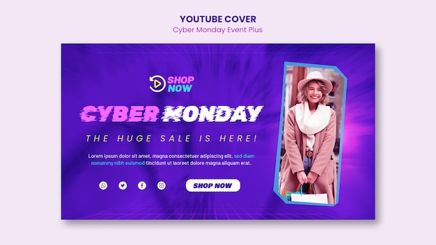 Gradient cyber monday youtube cover