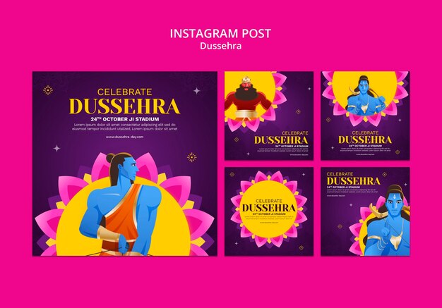 Gradient dussehra template design