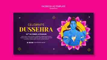 PSD gratuito design del modello gradiente dussehra