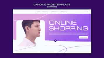 Free PSD gradient e-commerce landing page template