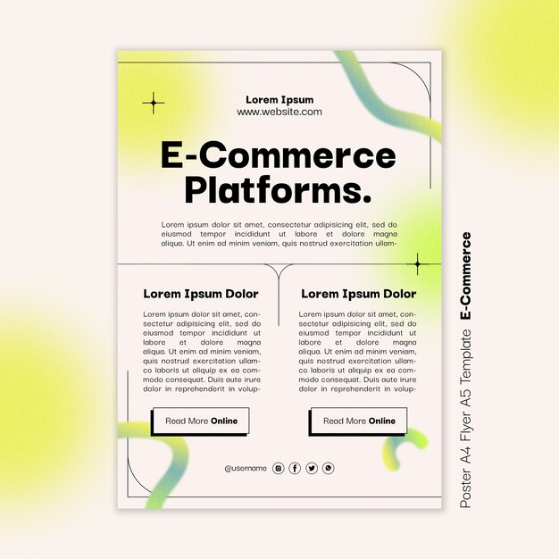 Gradient e-commerce poster template