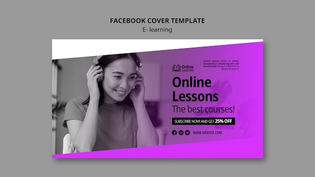 Free PSD gradient e-learning template