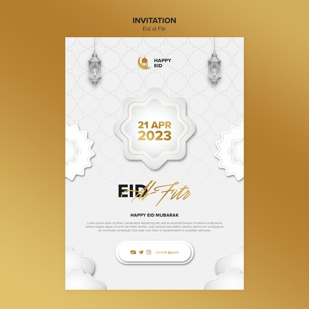 Gradient eid al-fitr template