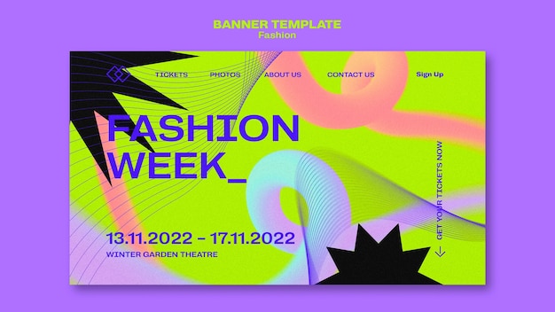 Free PSD gradient fashion concept banner template