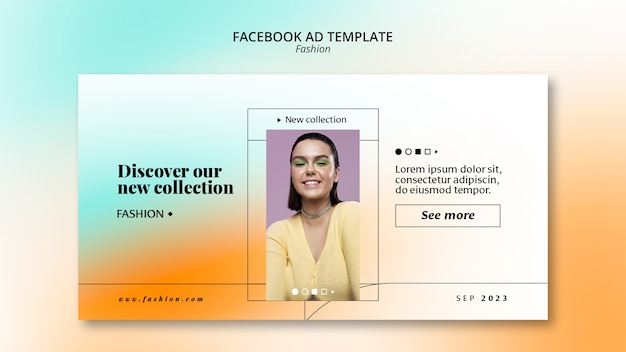 Free PSD gradient fashion design template