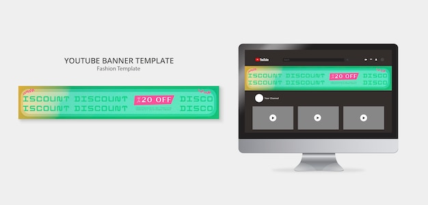 Free Gradient Fashion Template Design PSD