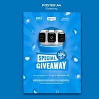 Gradient giveaway design template