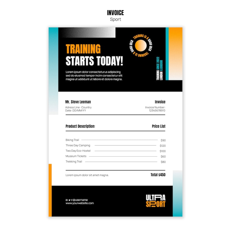 Free PSD gradient gym design template