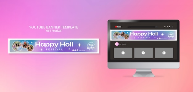 Gradient Holi Festival Template – Free PSD Download | PSD Templates