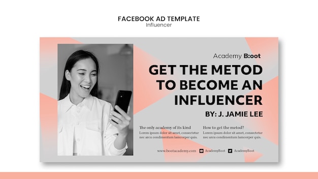 無料PSD グラデーションインフルエンサーfacebookテンプレート