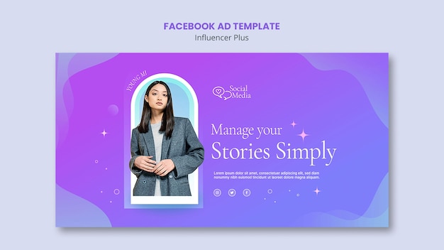 Gradient Influencer Template – Free PSD Download