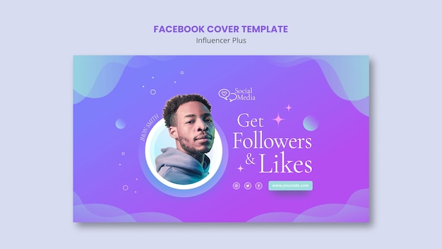 Free PSD gradient influencer template