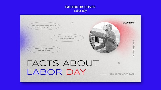 Free PSD gradient labor day design template