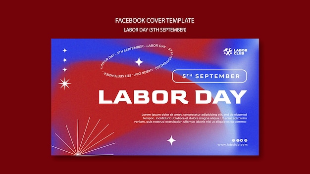 Free PSD gradient labor day design template