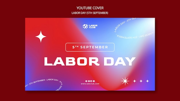 Gradient labor day design template