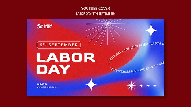 Gradient labor day design template