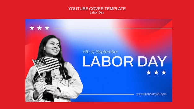 Gradient labor day design template