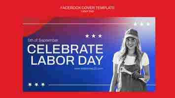 Free PSD gradient labor day design template