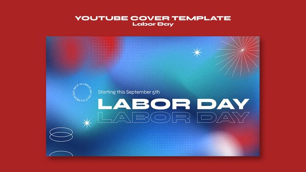 Gradient labor day design template