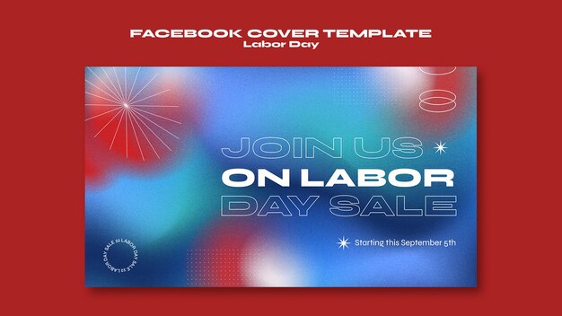 Gradient labor day design template