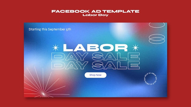 Gradient labor day design template